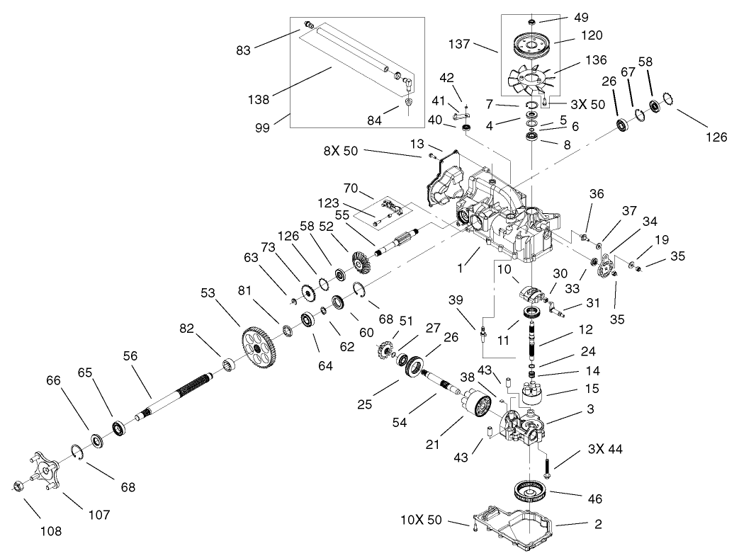 RH Hydro Transaxle Assembly No. 100-7360