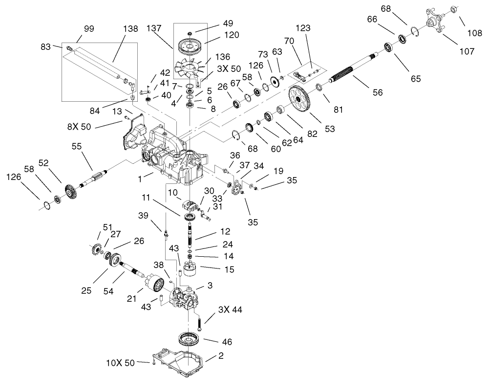 LH Hydro Transaxle Assembly No. 100-7361