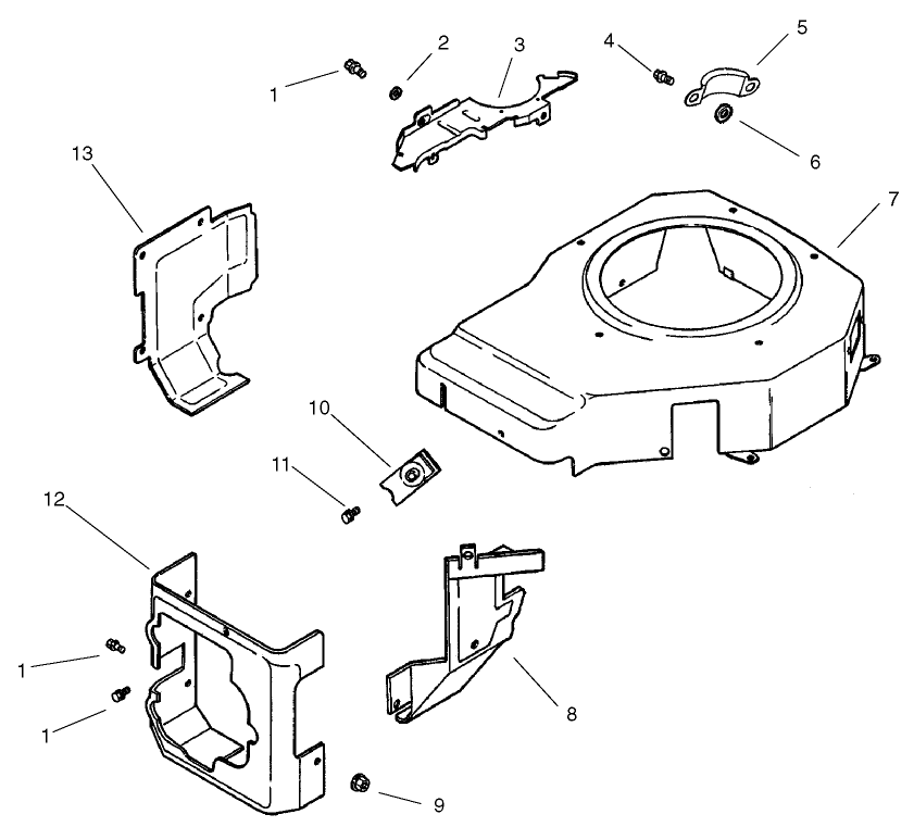 Blower Housing and Baffle Assembly Kohler CV 490-27503