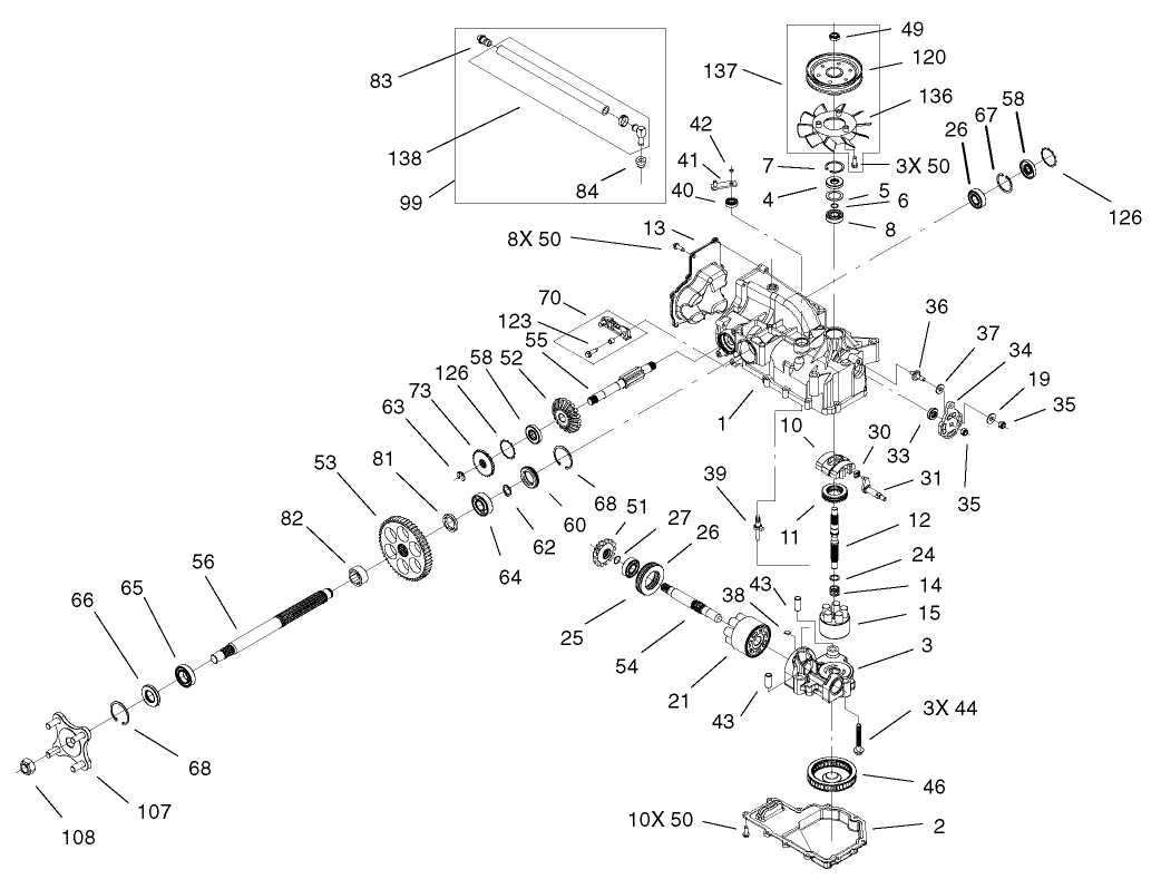 RH Hydro Transaxle Assembly No. 100-7360