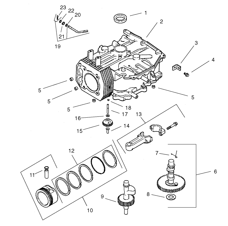 Crankcase Assembly Kohler CV 490-27503