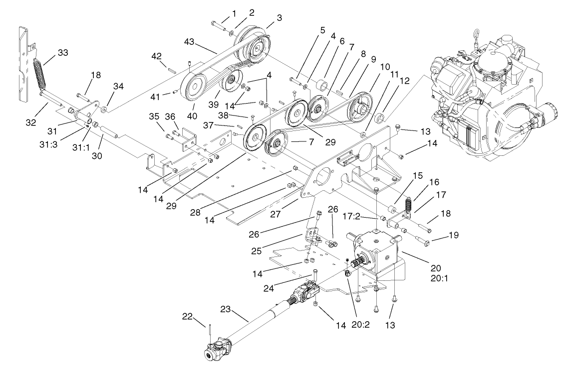 PTO / Hydro Drive Assembly