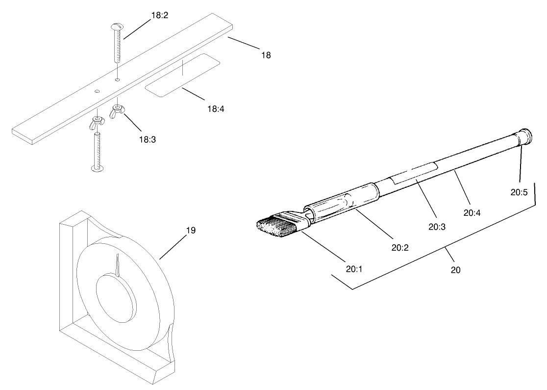 Gauge Bar, Angle Indicator and Handle Assemblies