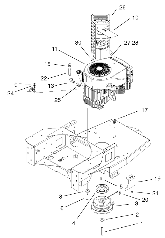 Engine and Clutch Assembly