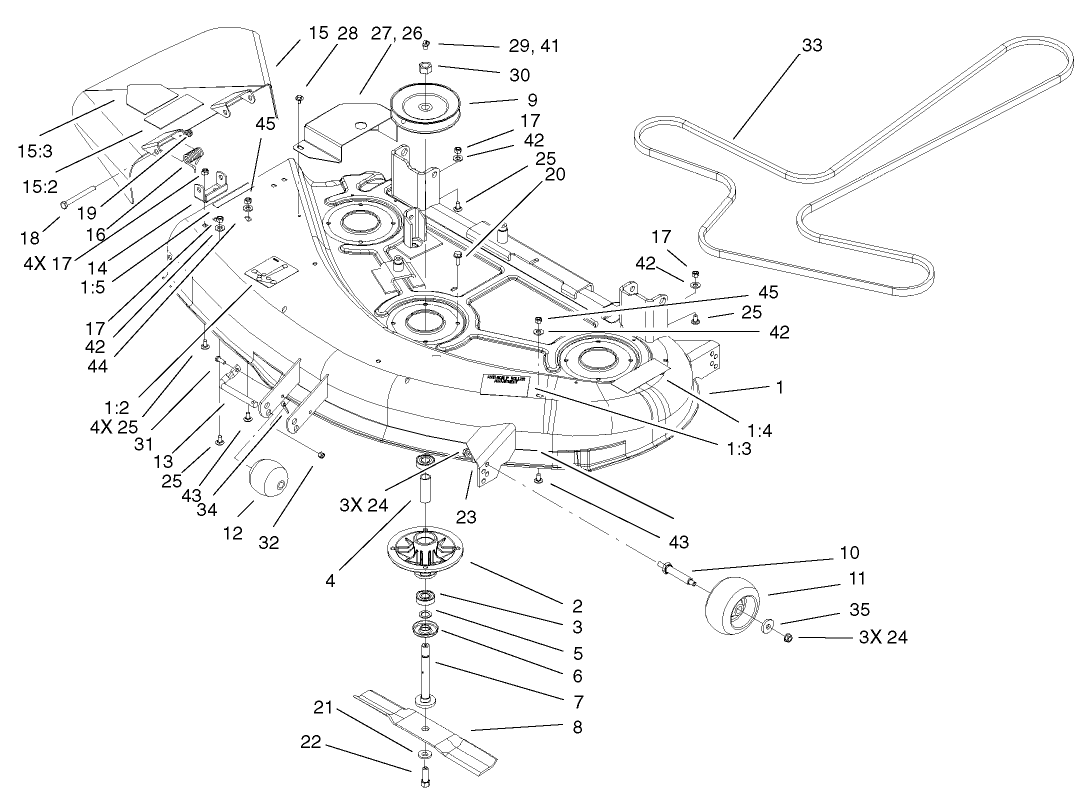 44in Deck Assembly