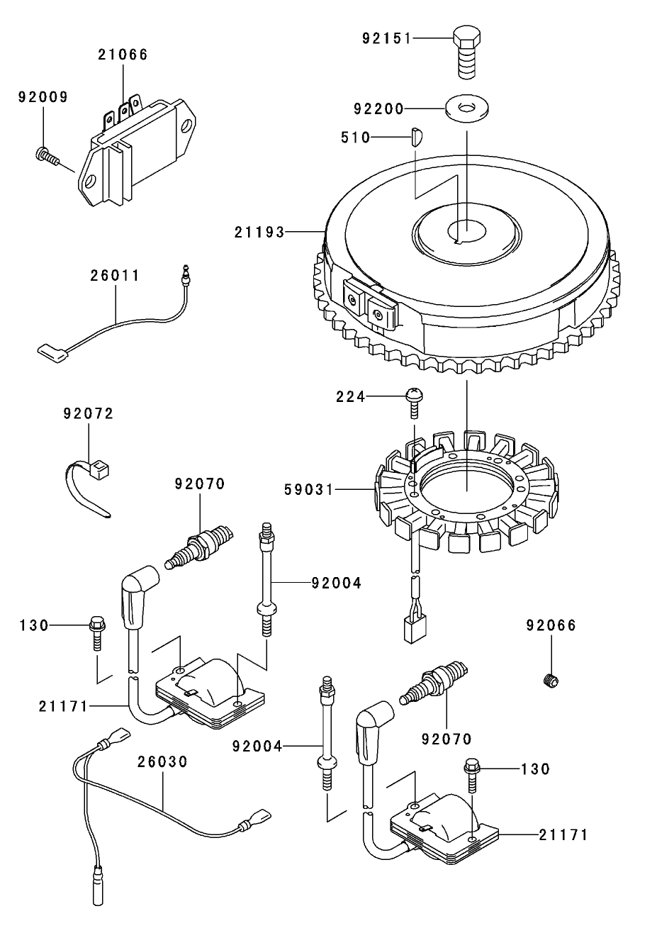 Electric Equipment Assembly  Kawasaki FH500V-AS36