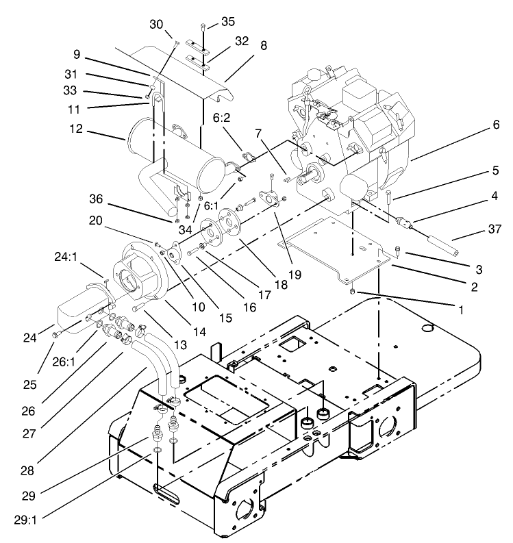 Engine and Pump Assembly