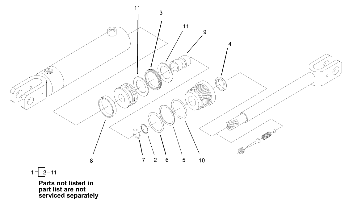 Hydraulic Cylinder Kit Assembly No. 100-4163