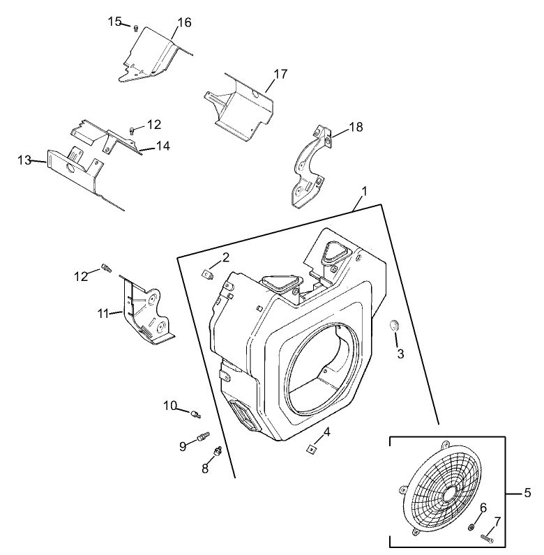 Blower Housing Assembly Kohler CH23S-76549