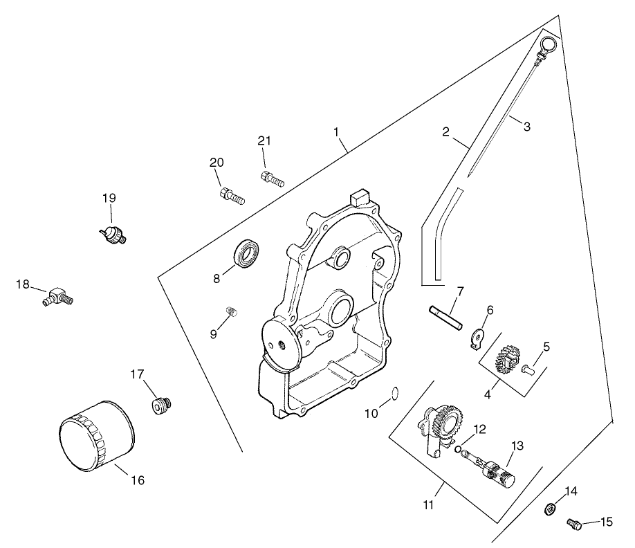 Oil Pan/Lubrication Assembly  Kohler CH20S-64667