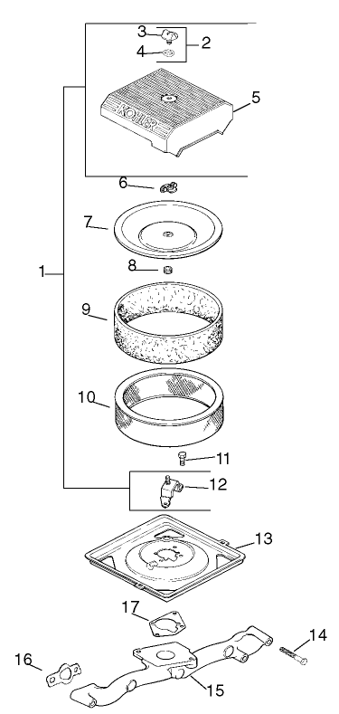 Air Intake/Filtration Assembly  Kohler CH20S-64667