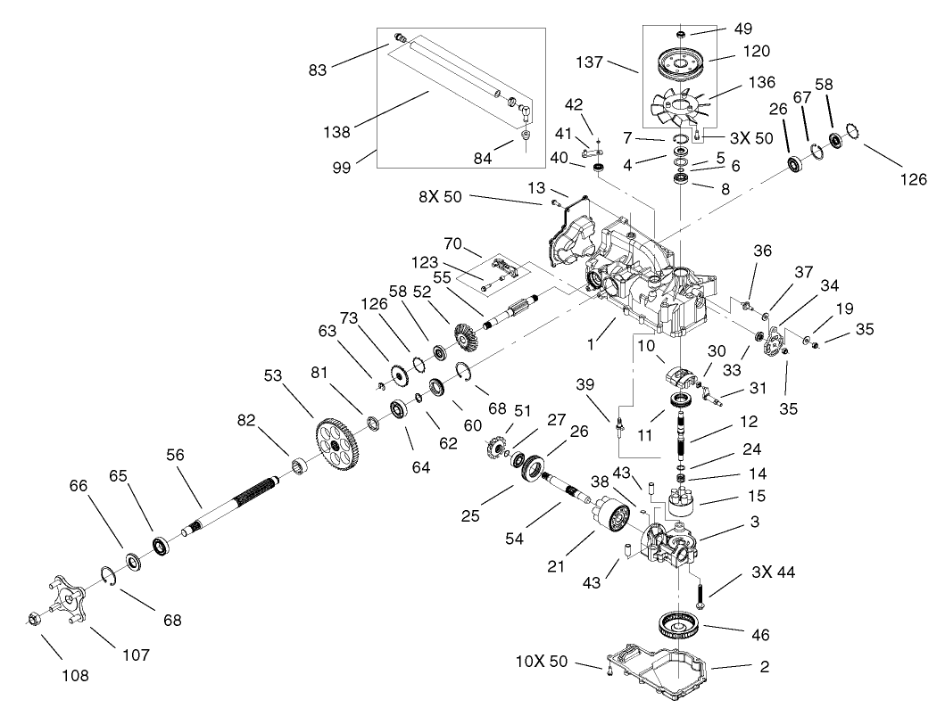RH Hydro Transaxle Assembly No. 100-7360