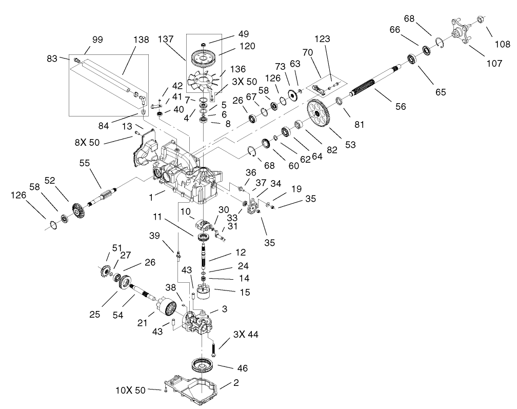 LH Hydro Transaxle Assembly No. 100-7361