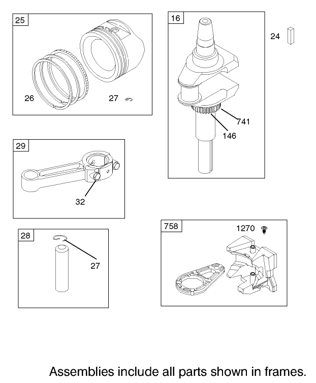 Crankshaft Assembly  Briggs and Stratton 31E777-0126-E1