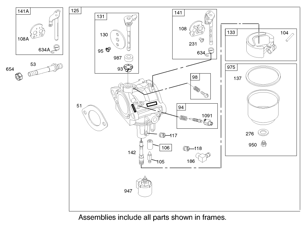 Carburetor Assembly  Briggs and Stratton 31E777-0126-E1