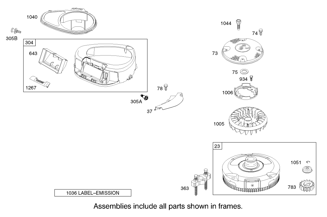 Blower Housing Assembly  Briggs and Stratton 31E777-0126-E1