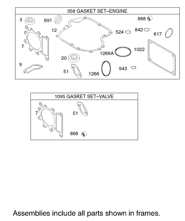 Gasket Assembly  Briggs and Stratton 31E777-0126-E1