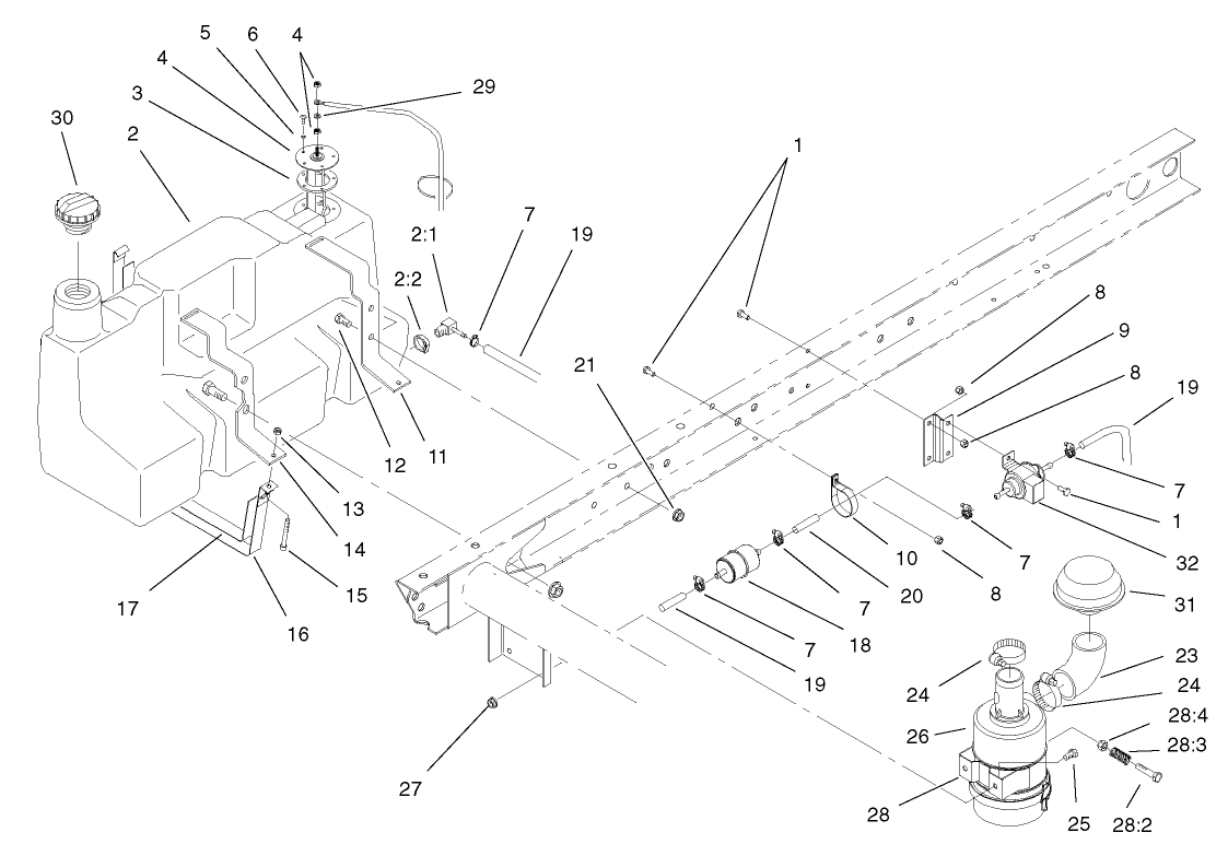 Fuel Tank and Air Cleaner Assembly
