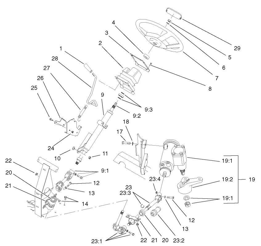4 Wheel Drive Steering Assembly  (only on: 07217)