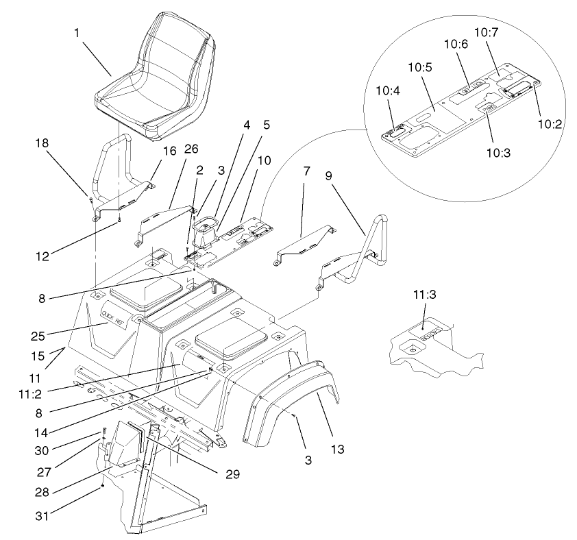 Shroud and Seat Assembly
