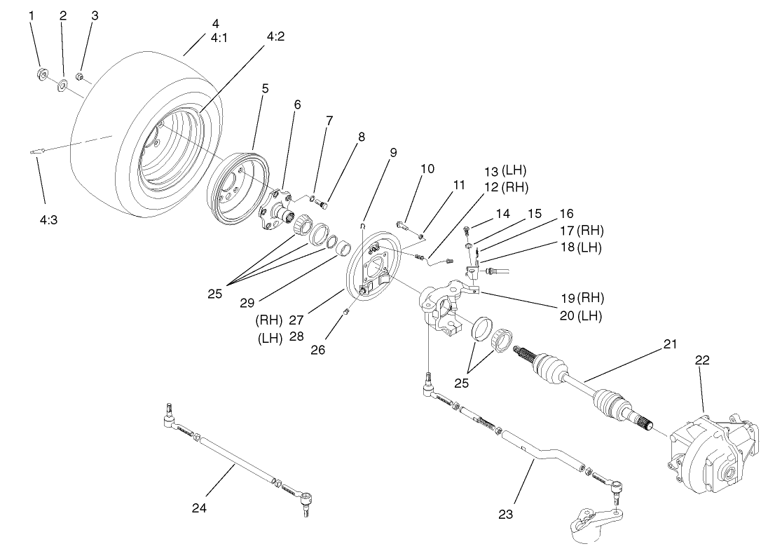 4 Wheel Drive Front Wheel Assembly  (only on: 07217)