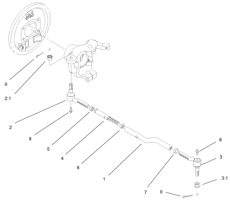 Right Hand Tie Rod Assembly  (only on: 07217)
