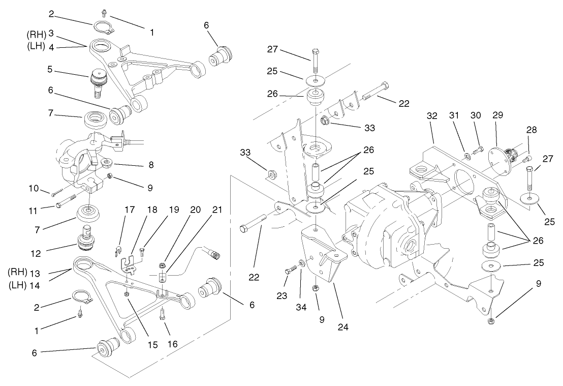 4 Wheel Drive Front Control Arm Assembly  (only on: 07217)