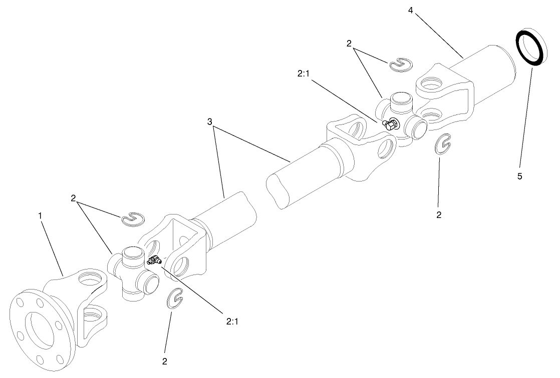 Differential Drive Shaft Assembly No. 93-7116