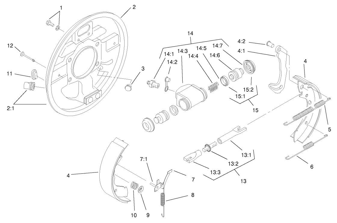 RH Rear Brake Assembly No. 93-7125