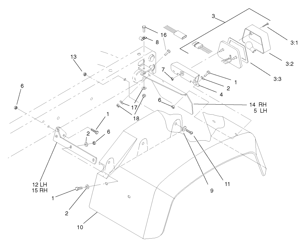 Tail Light and Fender Assembly