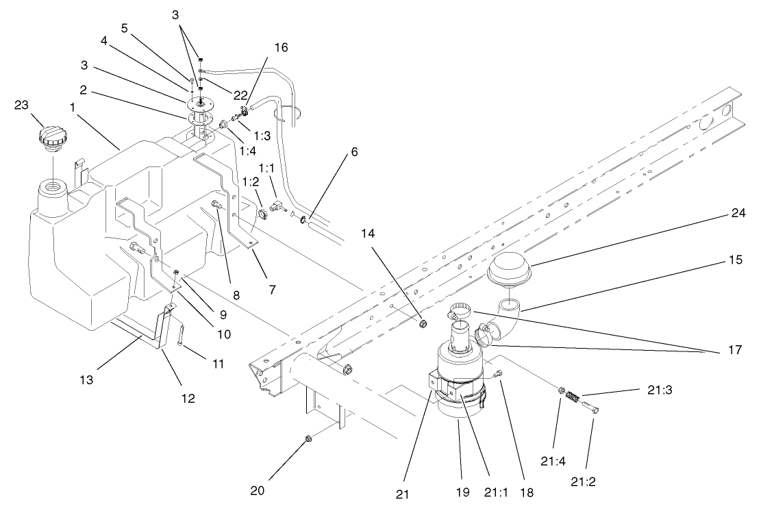 Fuel Tank and Air Cleaner Assembly