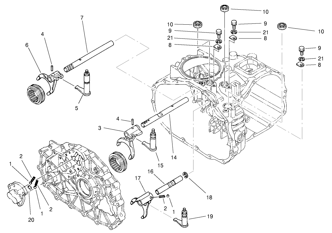 Shift Fork Assembly  Transaxle Assembly No. 105-4180