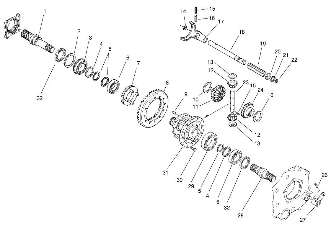 Differential Gear Assembly  Transaxle Assembly No. 105-4180