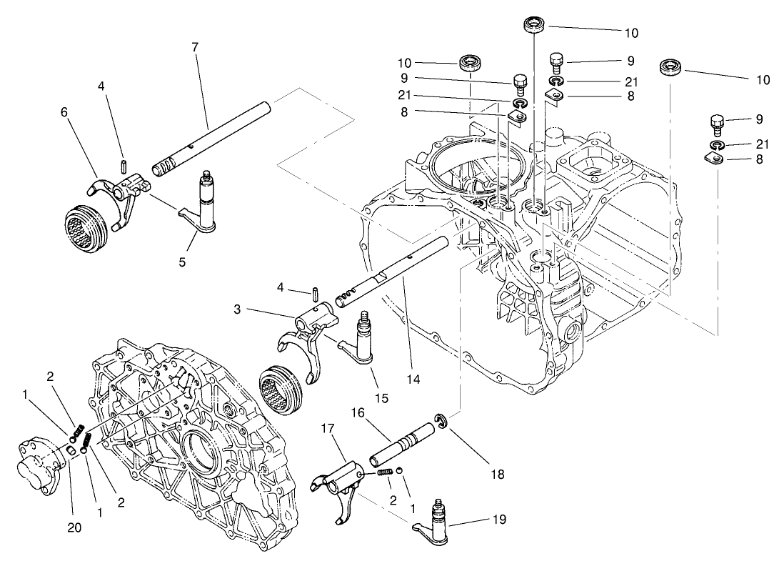 Shift Fork Assembly  Transaxle Assembly No. 105-4190