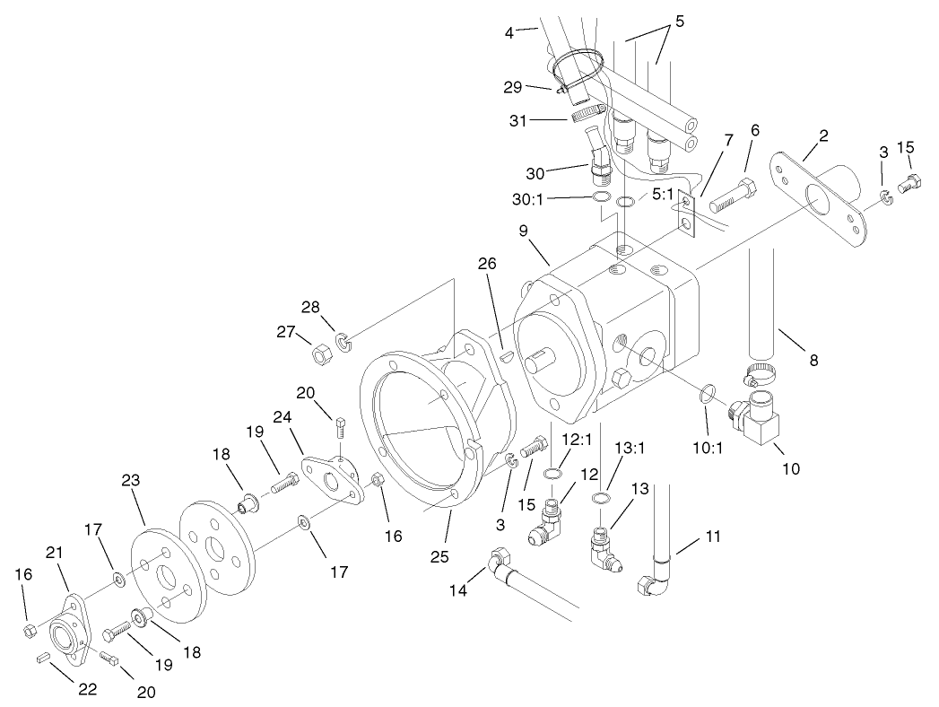 Hydraulic Pump Installation Assembly