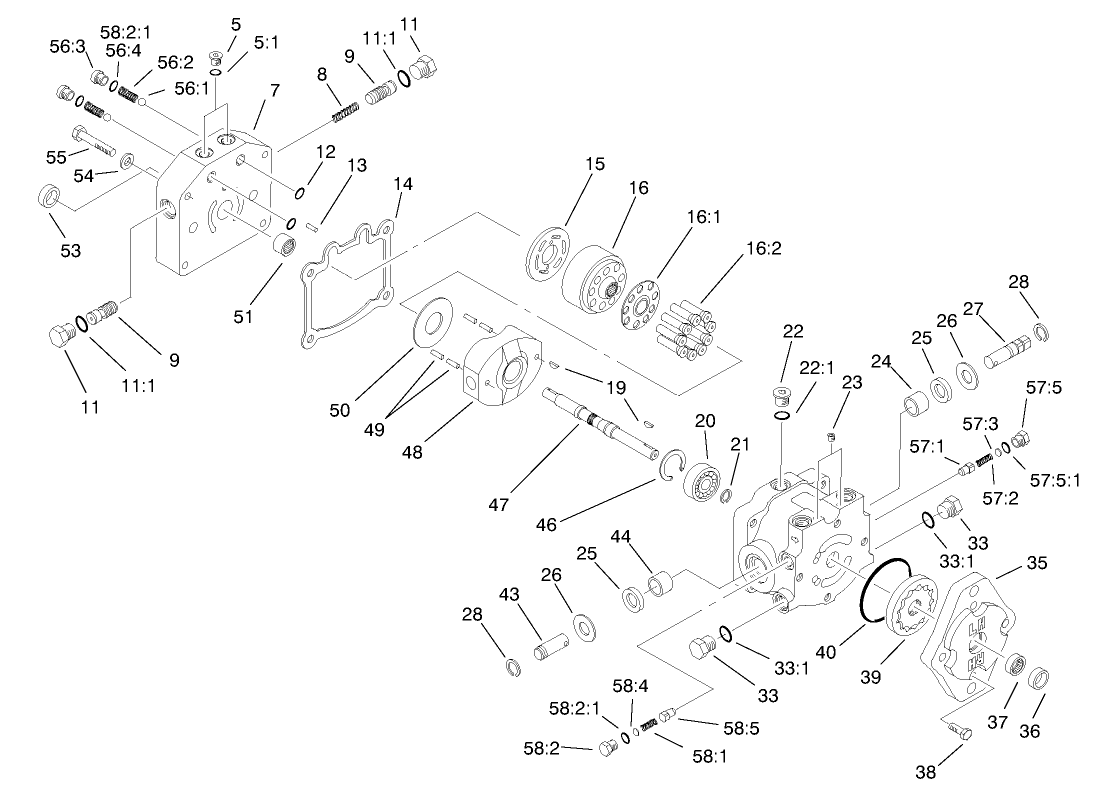 Variable Reversible Pump Assembly No. 95-0587