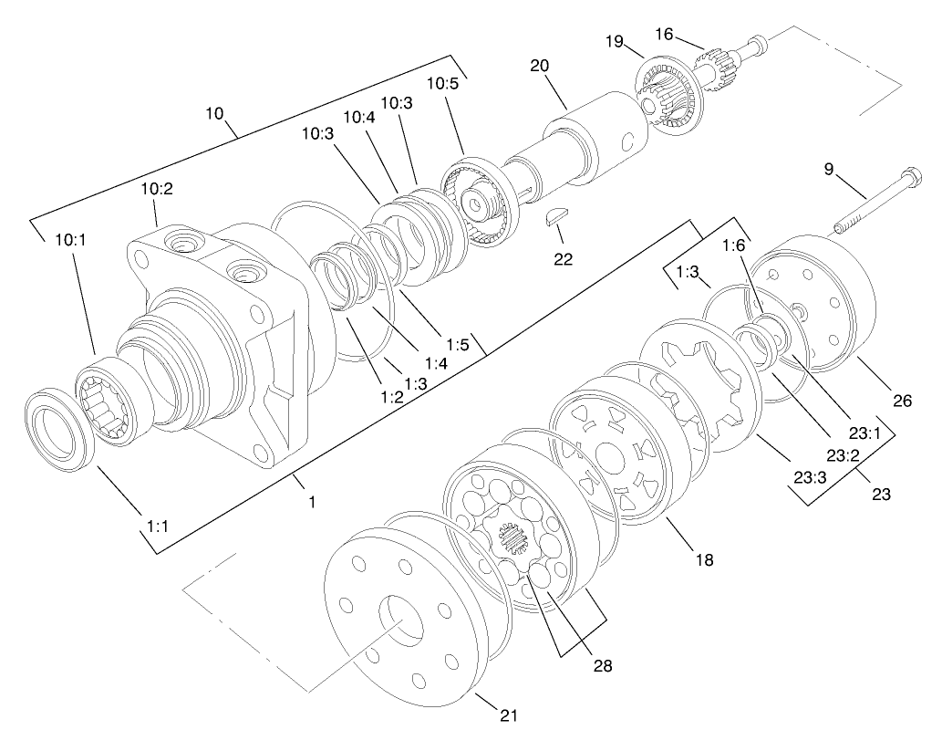 Hydraulic Motor Assembly No. 75-9831