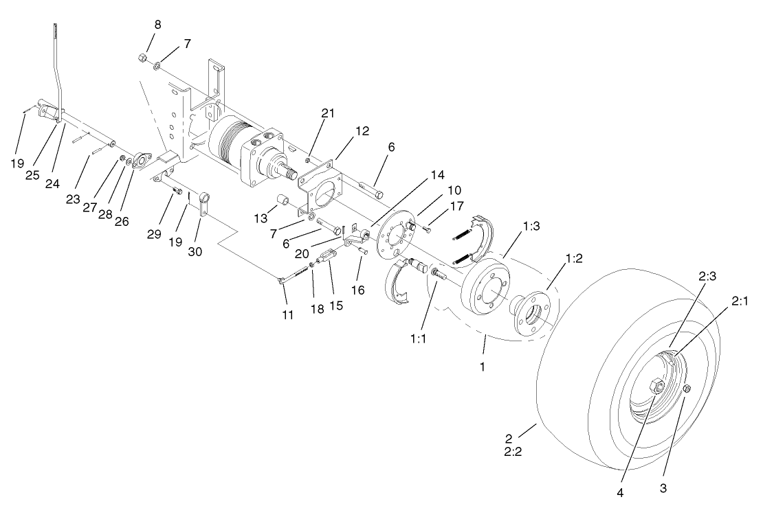 Rear Wheel Brake Assembly