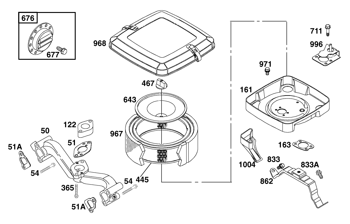 Air Cleaner Assembly Briggs and Stratton 303447-1180-E1