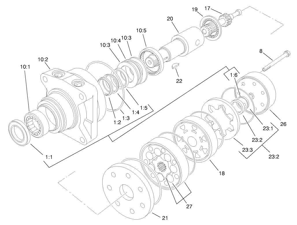 Hydraulic Drive Motor Assembly No. 75-9830