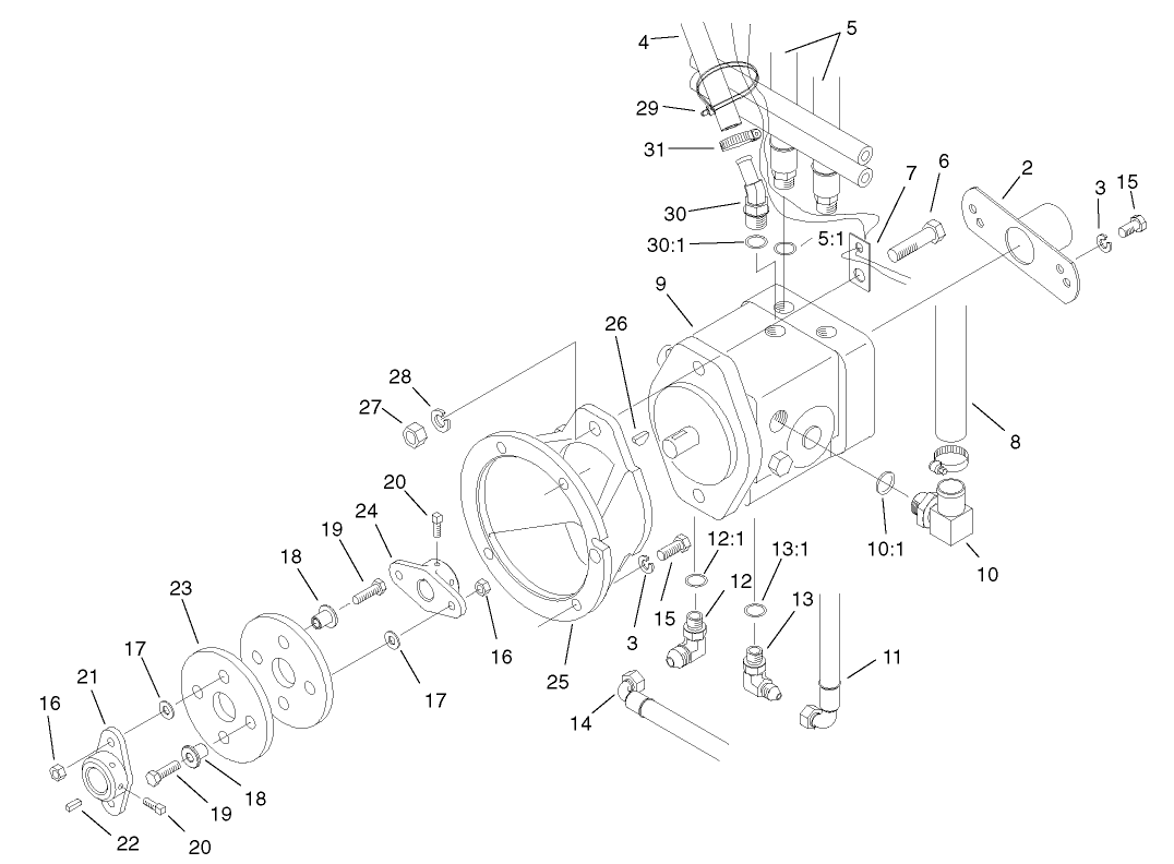 Hydraulic Pump Installation Assembly