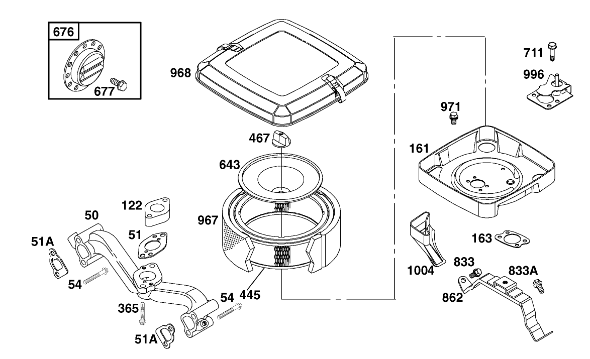 Air Cleaner Assembly Engine Briggs and Stratton 303447-1180-E1