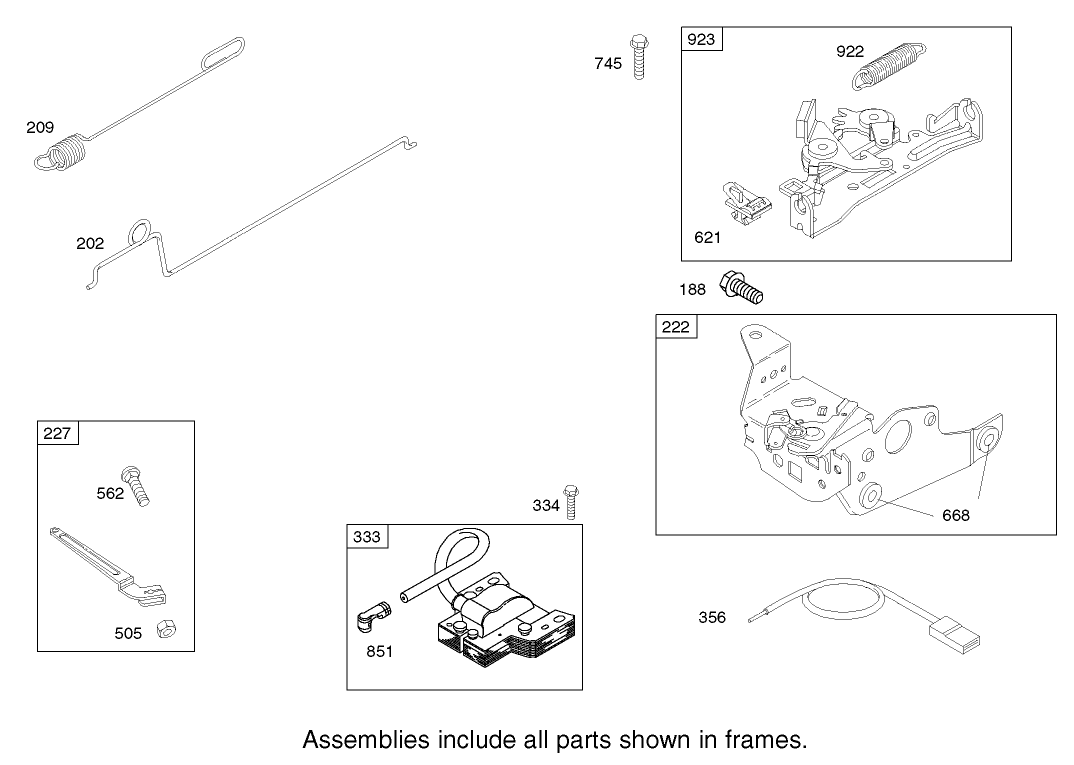 Governor Assembly Engine Briggs and Stratton Model 124K02-0110-B1