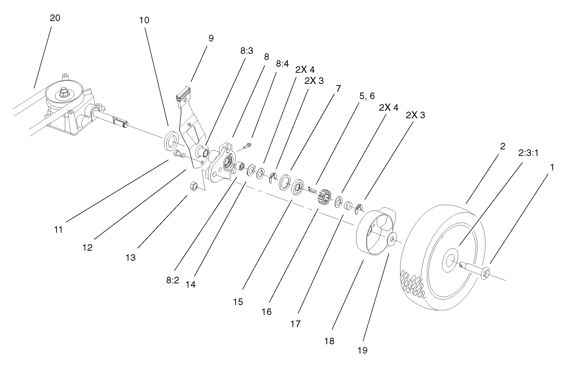 Gear Case and Wheel Assembly