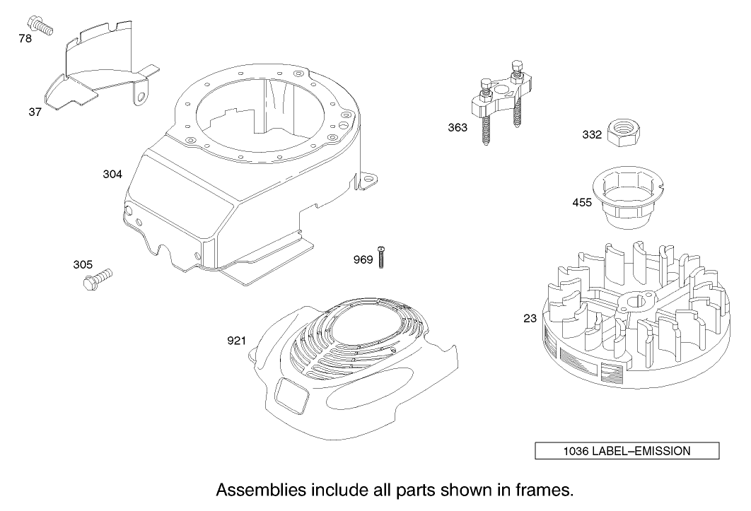 Blower Housing Assembly Engine Briggs and Stratton Model 124K02-0110-B1