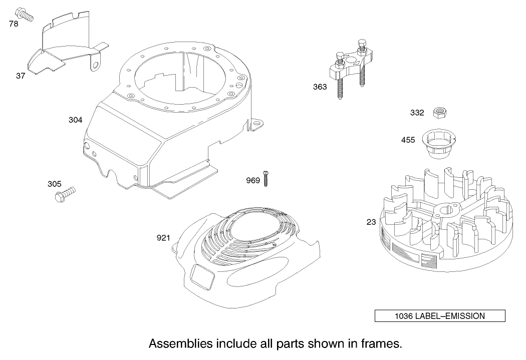 Blower Housing Assembly Engine Briggs and Stratton Model 123K02-0114-E1