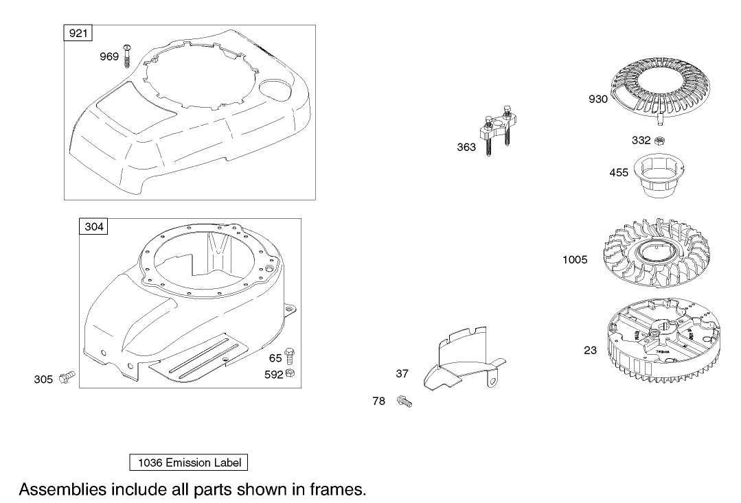 Blower Housing Assembly Engine Briggs and Stratton Model 122602-0111-E1