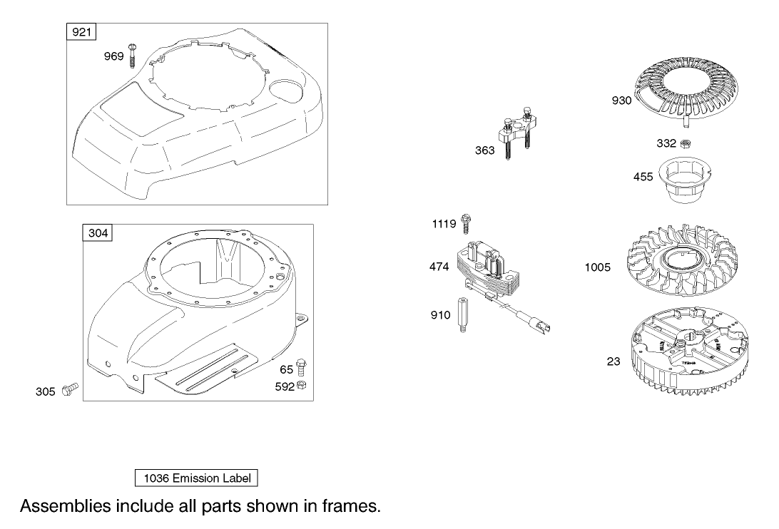 Blower Housing Assembly Engine Briggs and Stratton Model 122607-0118-E1