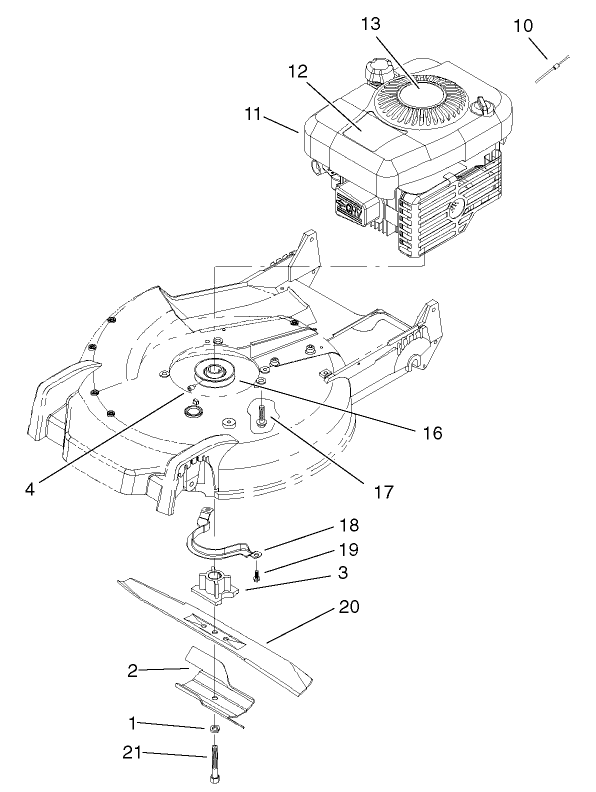 Engine and Blade Assembly