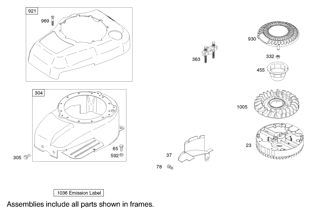 Blower Housing Assembly Briggs and Stratton Model 122602-0120-E1